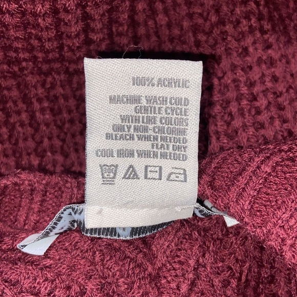 American Rag Juniors Tunic Cable Knit Sweater Zinfandel Purple S M XL XXL 9HS27 - Picture 6 of 10